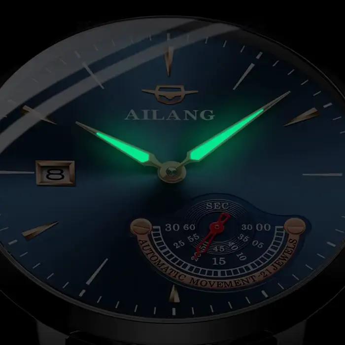 Montre mécanique en acier inoxydable pour homme