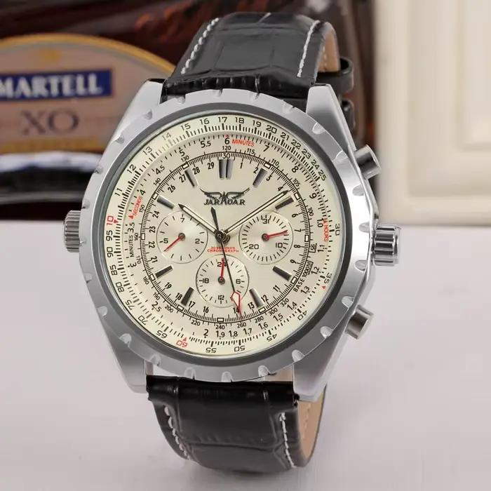 JARAGAR marques de luxe réplique affaires hommes montres multi-fonction mains mouvement automatique mécanique mâle
