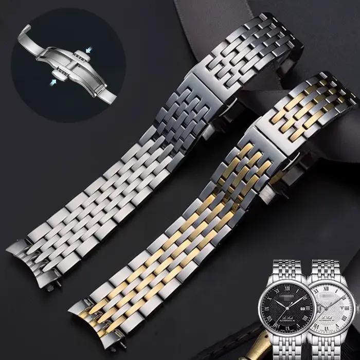 Pour Tissot hommes Gentleman 1853 Le Locle Couturier T006 T41 bracelets de montre solide en acier inoxydable étanche