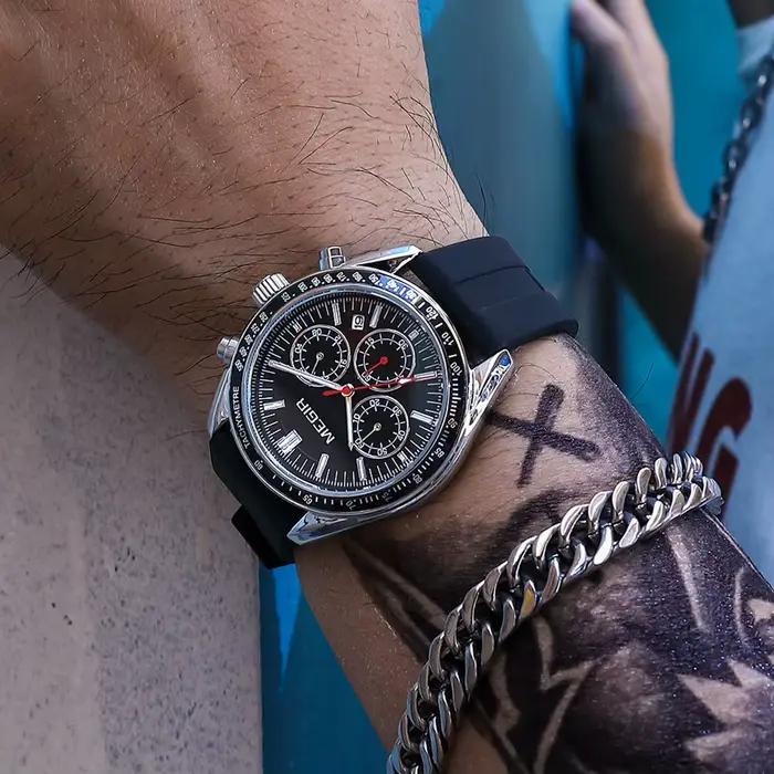 Montre militaire à quartz multifonction pour homme