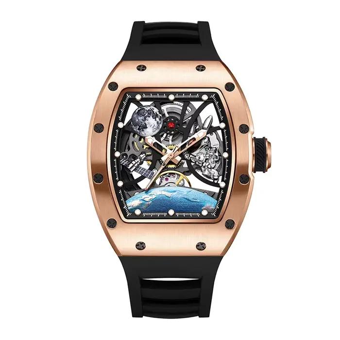 Montres pour hommes montre-bracelet mécanique automatique de luxe AR montre en verre saphir horloge étanche