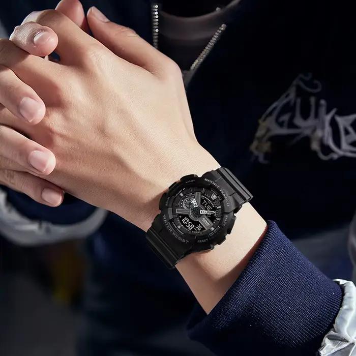 SKMEI heure mondiale lumière LED montres électroniques numériques pour hommes femmes sport montre à Quartz étanche