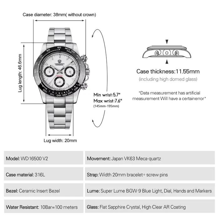 Watchdives WD16500 V2 montre pour hommes VK63