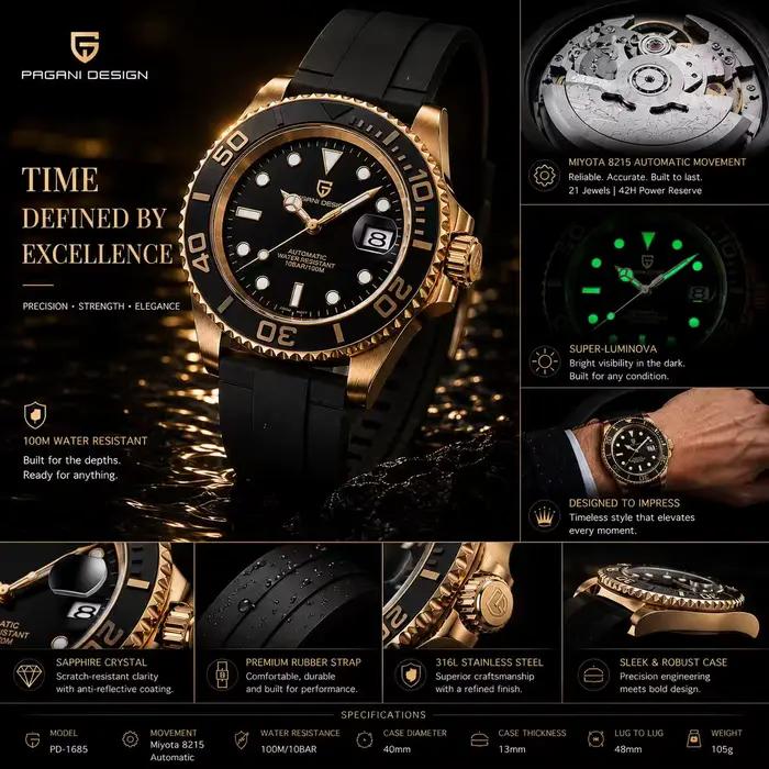 PAGANI DESIGN – montre automatique pour hommes