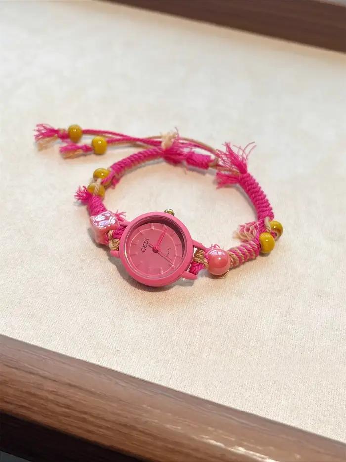 Montre de Style Bracelet Rose rouge pour femmes