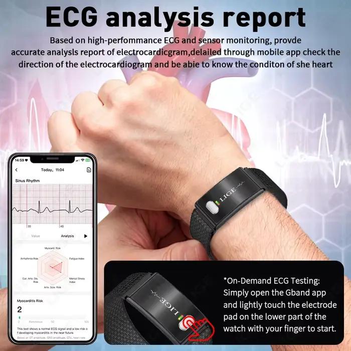 Montre connectée LIGE, surveillance de la santé