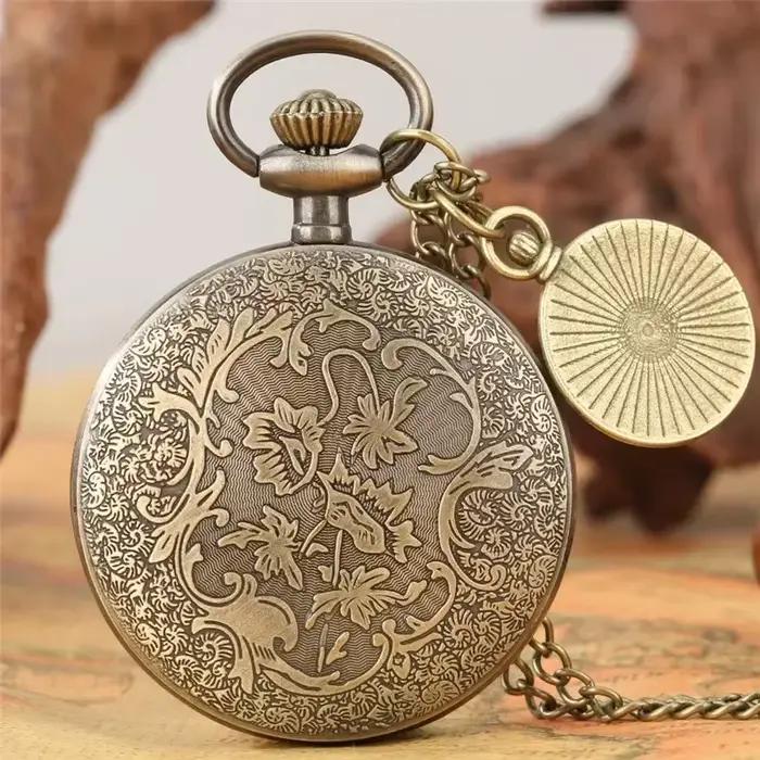 Montre de poche classique avec chaîne pour hommes et femmes