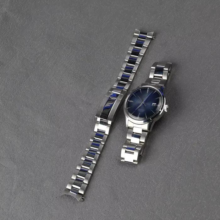 Pour Seiko Presage SRPB41 43 45 47 Cocktail Time-Rolamy 20mm bracelet de montre en acier inoxydable poli argent avec fermoir huître