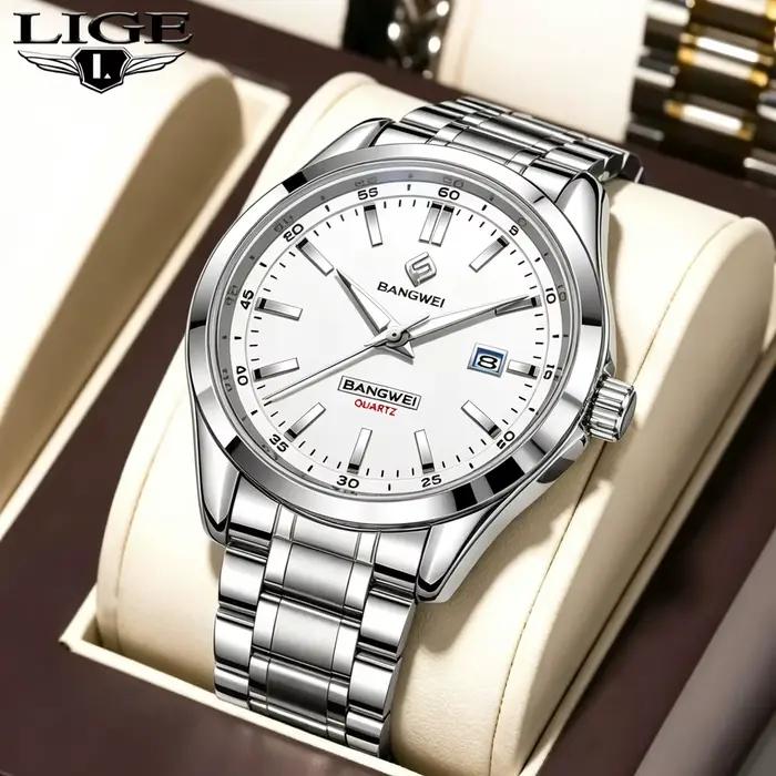 Montre Quartz pour Homme BANMGWEI avec Chiffres Lumineux Élégante et Polyvalente Occasions Spéciales