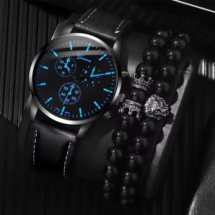 Montre Chronographe Homme GENEVA à Trois Aiguilles
