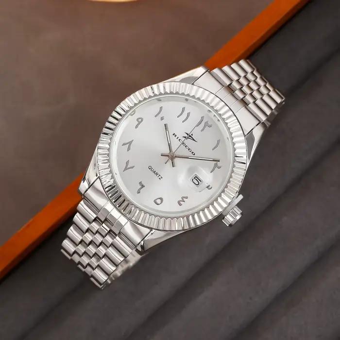 Montres à quartz en acier inoxydable pour hommes