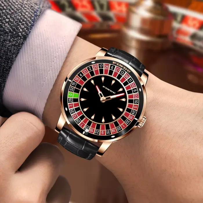 PINDU Design Montre NH35A montres mécaniques automatiques Las Vegas Roulette diamant pointeur lumineux