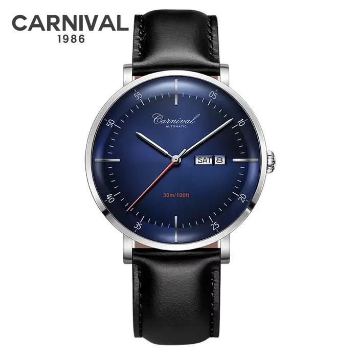Montre Carnaval haute qualité Miyota automatique incurvée saphir élégante pour hommes occasions spéciales