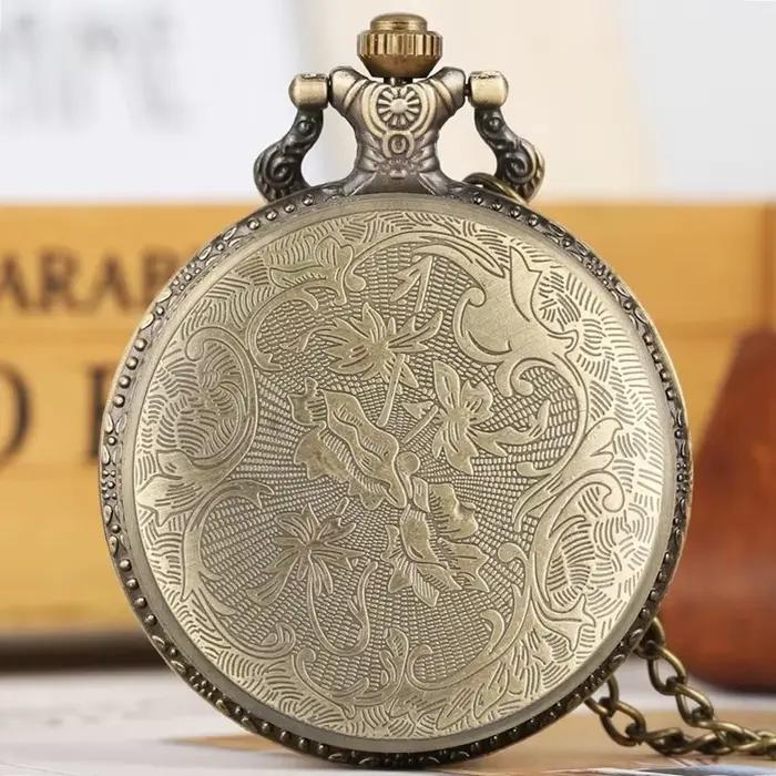 Montre de poche vintage en bronze pour femmes style fashion casual cadeau anniversaire ocassions spéciales résistante à l'eau non résistante à l'eau design intemporel élégance sophistiquée
