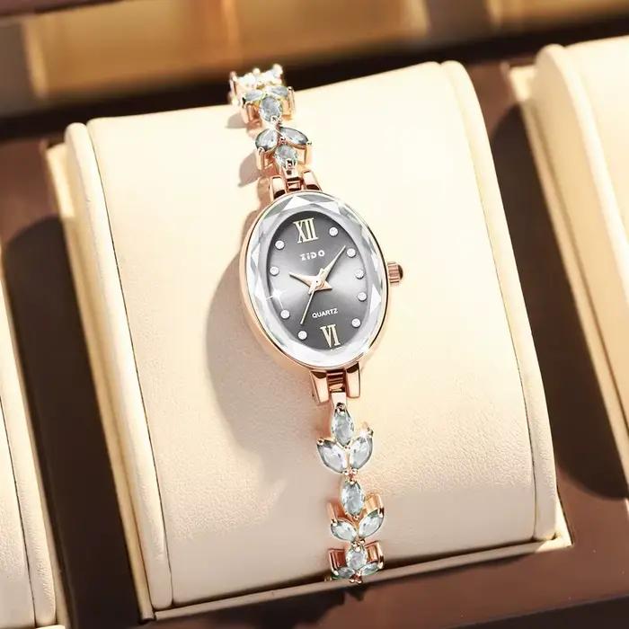 UTHAI V22 montres pour femmes lumière de luxe diamant incrusté montre femme étanche ovale dames mode Quartz Bracelet montre-Bracelet