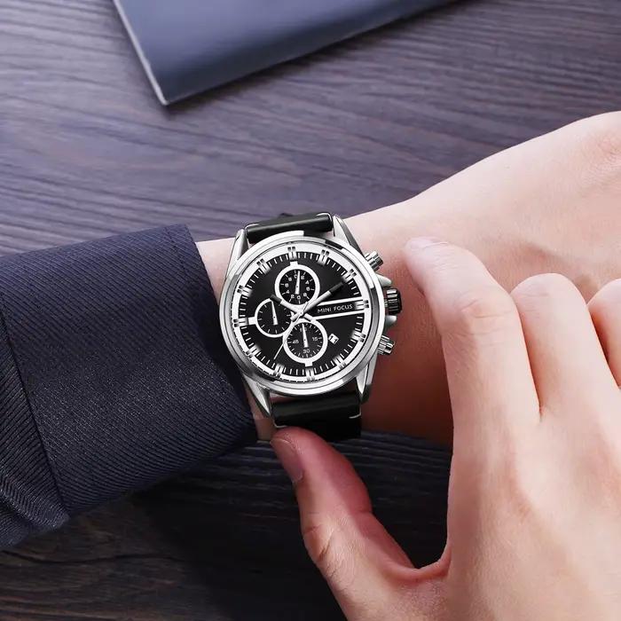 Nouvelle montre à quartz Daniel Gorman pour hommes, chronographe, luxe, bracelet en cuir, décontractée, étanche, lumineuse, élégante pour différentes occasions