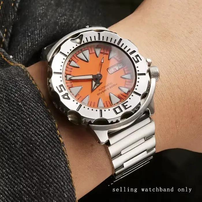 Bracelet en acier inoxydable haut de gamme pour Seiko Little Monster SKX779 SKX781 série classique bracelet de montre pour hommes occasionnels spéciaux
