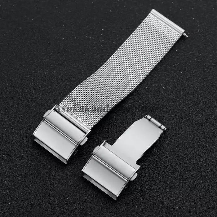 Fermoir pliant en acier inoxydable 18mm 20mm 22mm pour bracelet de montre en cuir