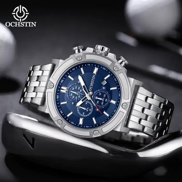 Montre à quartz chronographe pour homme