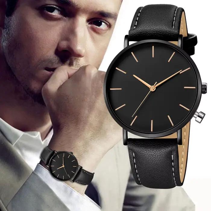 Mode Ultra mince montre pour homme haut de gamme Simple analogique