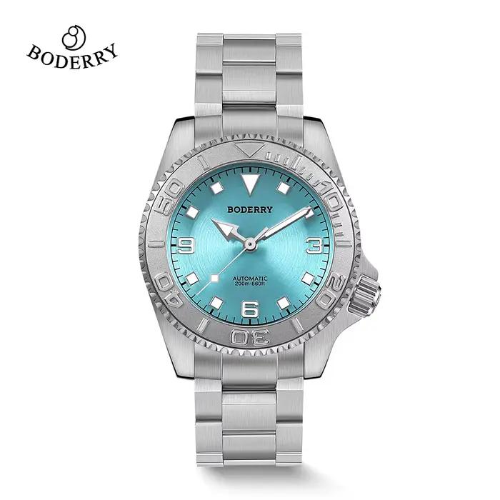 Boderry-Montre-bracelet mécanique automatique en titane pour homme