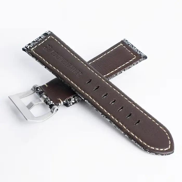 Bracelet de montre en cuir véritable pétale