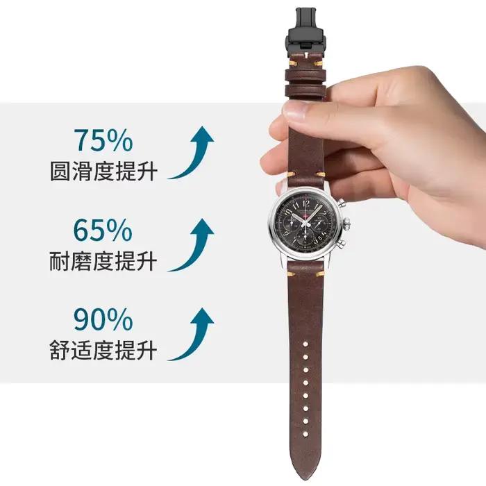 Bracelet de montre en cuir vintage pour hommes