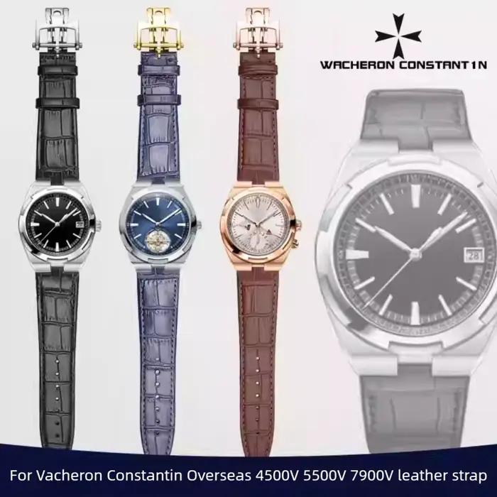 Bracelet de montre en cuir véritable à dégagement rapide