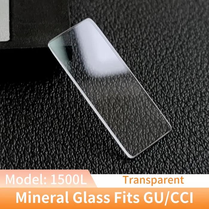 Verre minéral carré de haute qualité pour montre GU/CCI modèle 1500L remplacement accessoire transparent pour homme et femme occassions formelles
