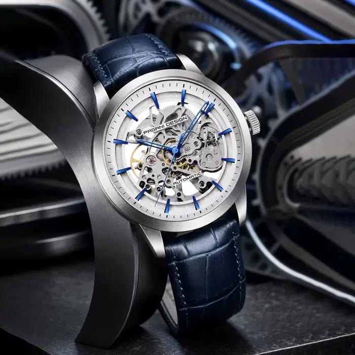 Nouvelle montre homme PAGANI DESIGN montre mécanique antique automatique avec mouvement à remontage automatique et bracelet en cuir pour homme ocassions formelles et cadeaux