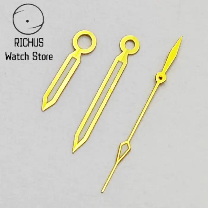 RICHUS 8285 or Rose or argent noir aiguilles de montre vert lumineux