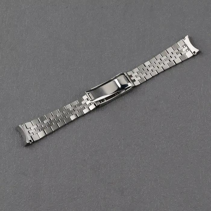 Pour Seiko 5 Sports SRPK29 31 33 35-20mm bracelet de montre en acier inoxydable à maillons solides de Style jubilé avec fermoir pliant huître par Rolamy