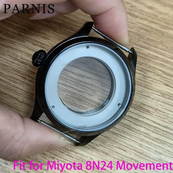 Montre de luxe en acier inoxydable avec verre en cristal de saphir et mouvement Miyota 8N24 pour homme et femme occasions spéciales