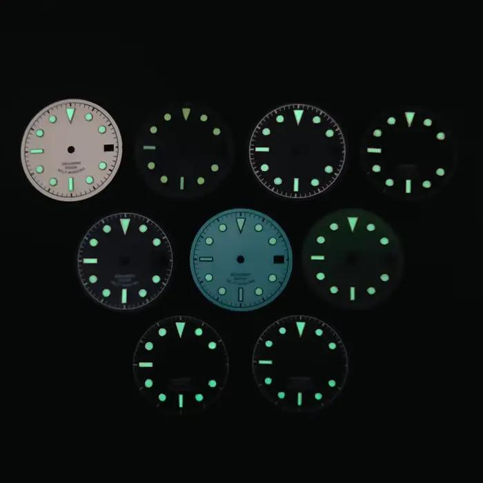 Neiton – cadran de montre noir blanc bleu gris vert