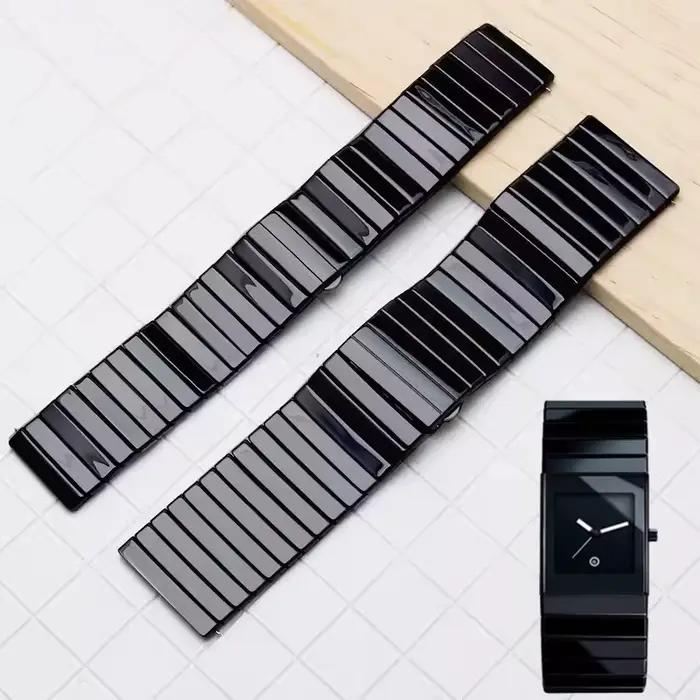 Bracelet de remplacement en céramique pour montres traditionnelles élégantes et robustes occasions quotidiennes et spéciales