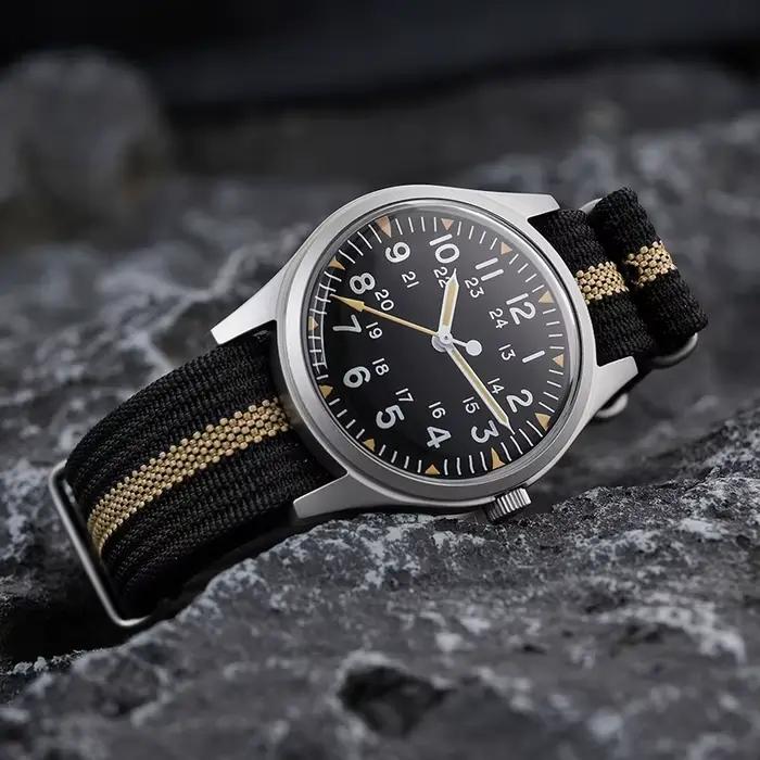 Montre Militado ML07 Quartz VH31 Style Vendange Étanche 10 Bars Occasions Spéciales Hommes