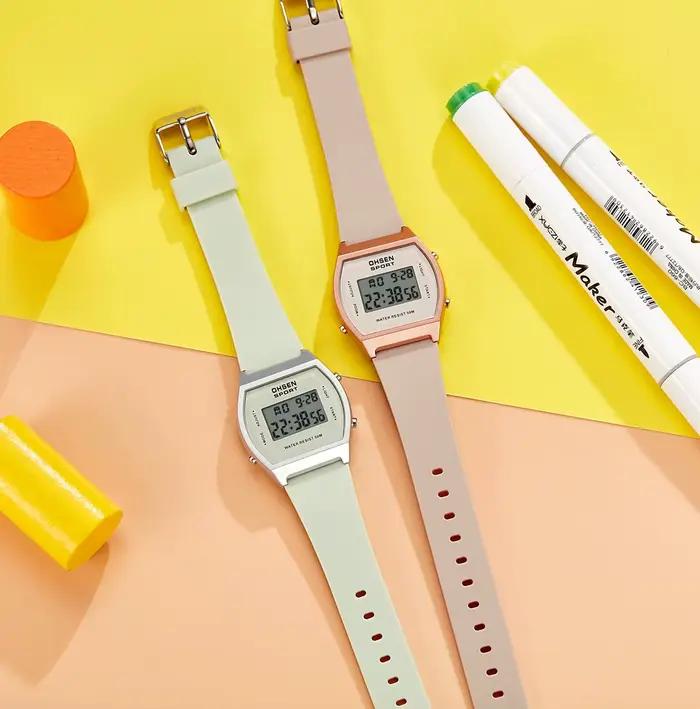 Montres numériques pour femmes blanc mode montre de Sport étanche pour filles reloj mujer électronique dames montre-bracelet réveils