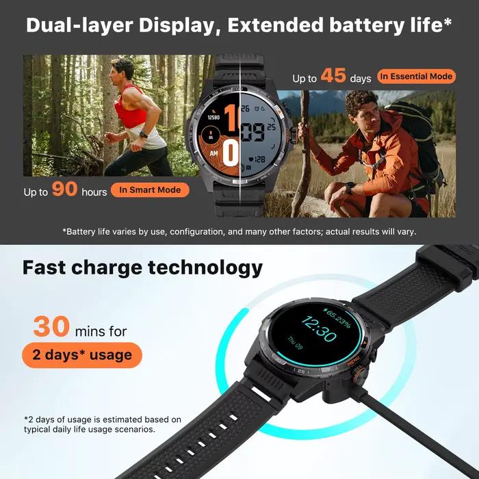 Montre connectée TicWatch Atlas noire (reconditionnée)
