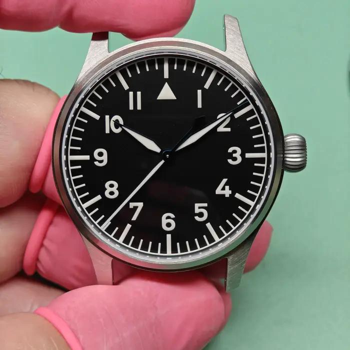 【Escapement Time】Montre pilote à mouvement automatique avec cadran noir de type B