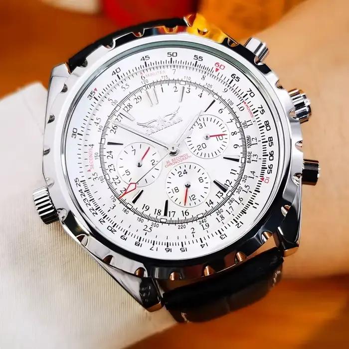 Montre de pilote de luxe pour homme - Mouvement mécanique automatique