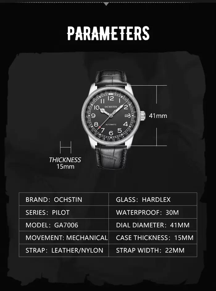 Ochstin – montre mécanique automatique pour hommes