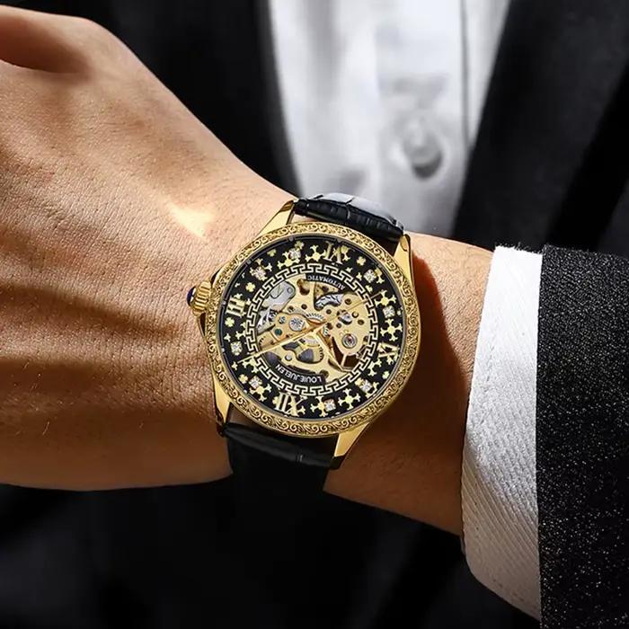 Montre automatique pour homme en acier inoxydable