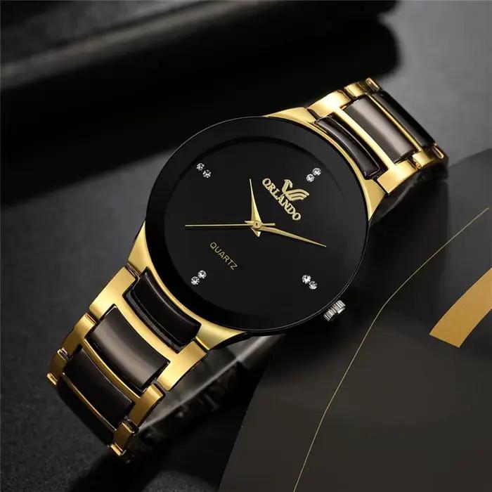 Montre de luxe en acier au tungstène pour hommes