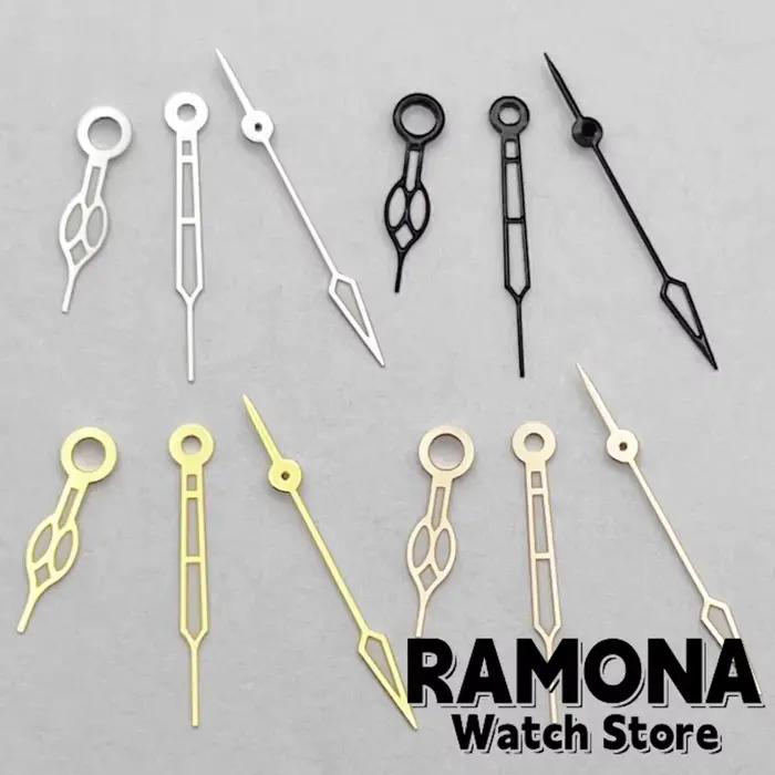 Aiguilles de montre Ramona en vert Shoous pour montres à mouvement automatique pour femmes et hommes, aiguilles interchangeables lumineuses pour horloges automatiques et montres mécaniques