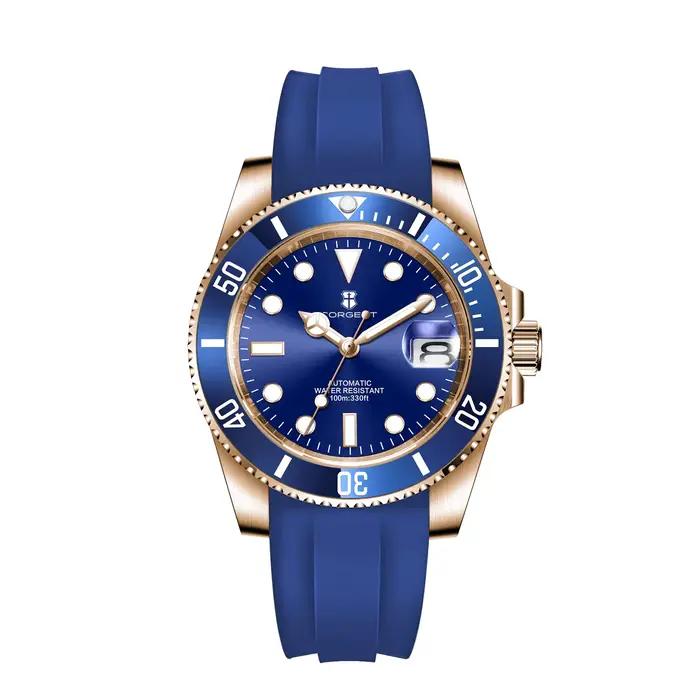 Montre-bracelet mécanique automatique Corgeut pour homme