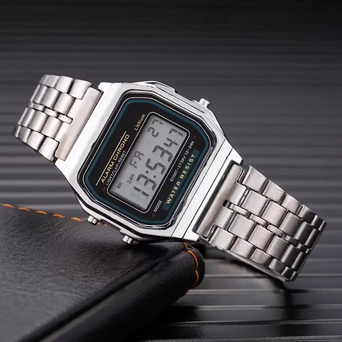Montre RUNERR Style Harajuku Multifonctionnelle Digitale Argent Or Rose Noir Occasions Spéciales Femme
