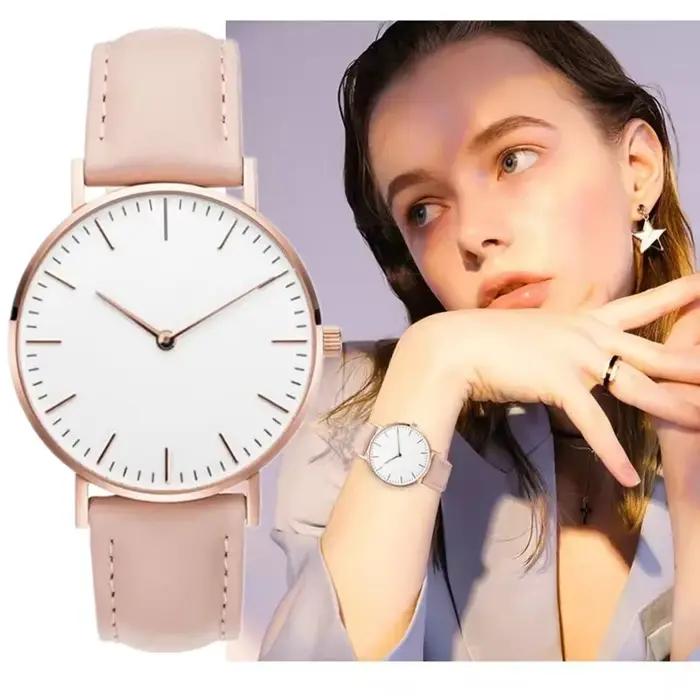 Montre Élégante en Cuir pour Femme