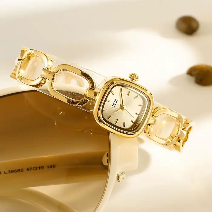 Montre élégante carrée rouge pour femme résistante à l'eau avec mouvement quartz style vintage minimaliste pour jeunes filles et femmes occasions spéciales