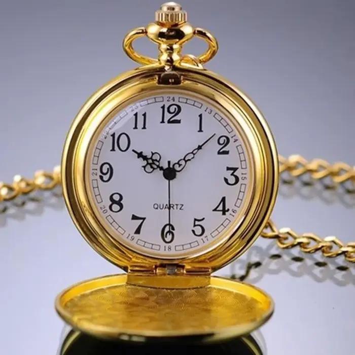 Montre de poche classique BlueLans vintage en silver avec cadran en alliage et fonction rotative pour homme occasions spéciales élégance subtile cadeau parfait