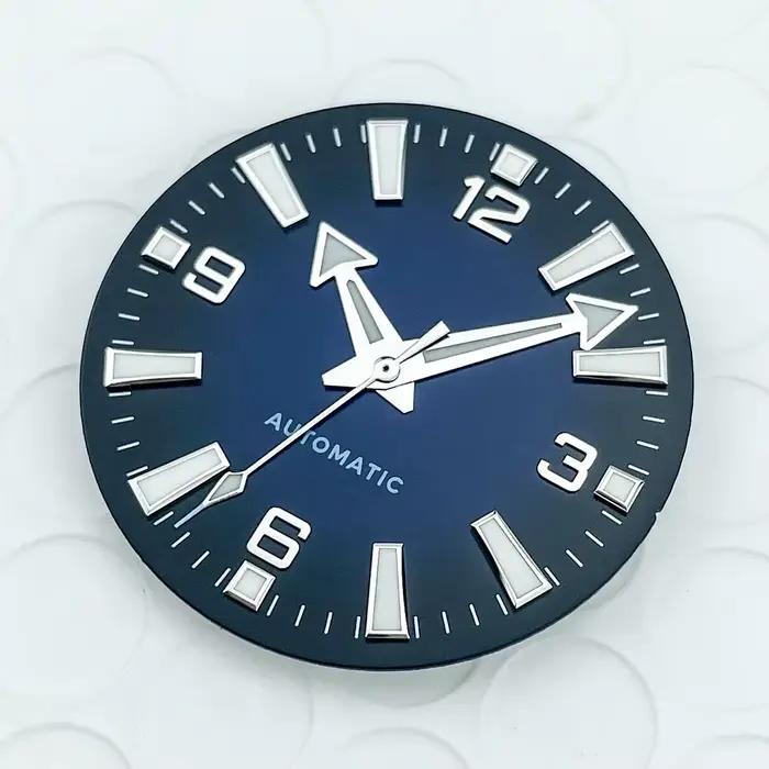 Cadran de montre bleu dégradé de 33 mm pour hommes